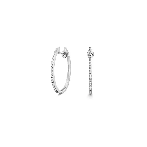 Small Diamond Hoops 0.24ct 18ct W/GOLD